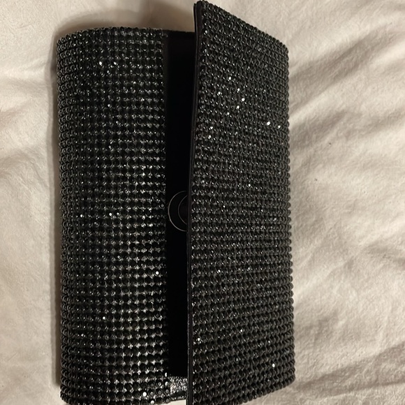 Black sparkle clutch NWT Kelly & Katie Jeweled - Picture 3 of 4